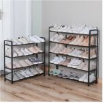 Varnish Shoe Rack Hole Free Household Space Saving Modern Multifunctional Shoe Cabinet