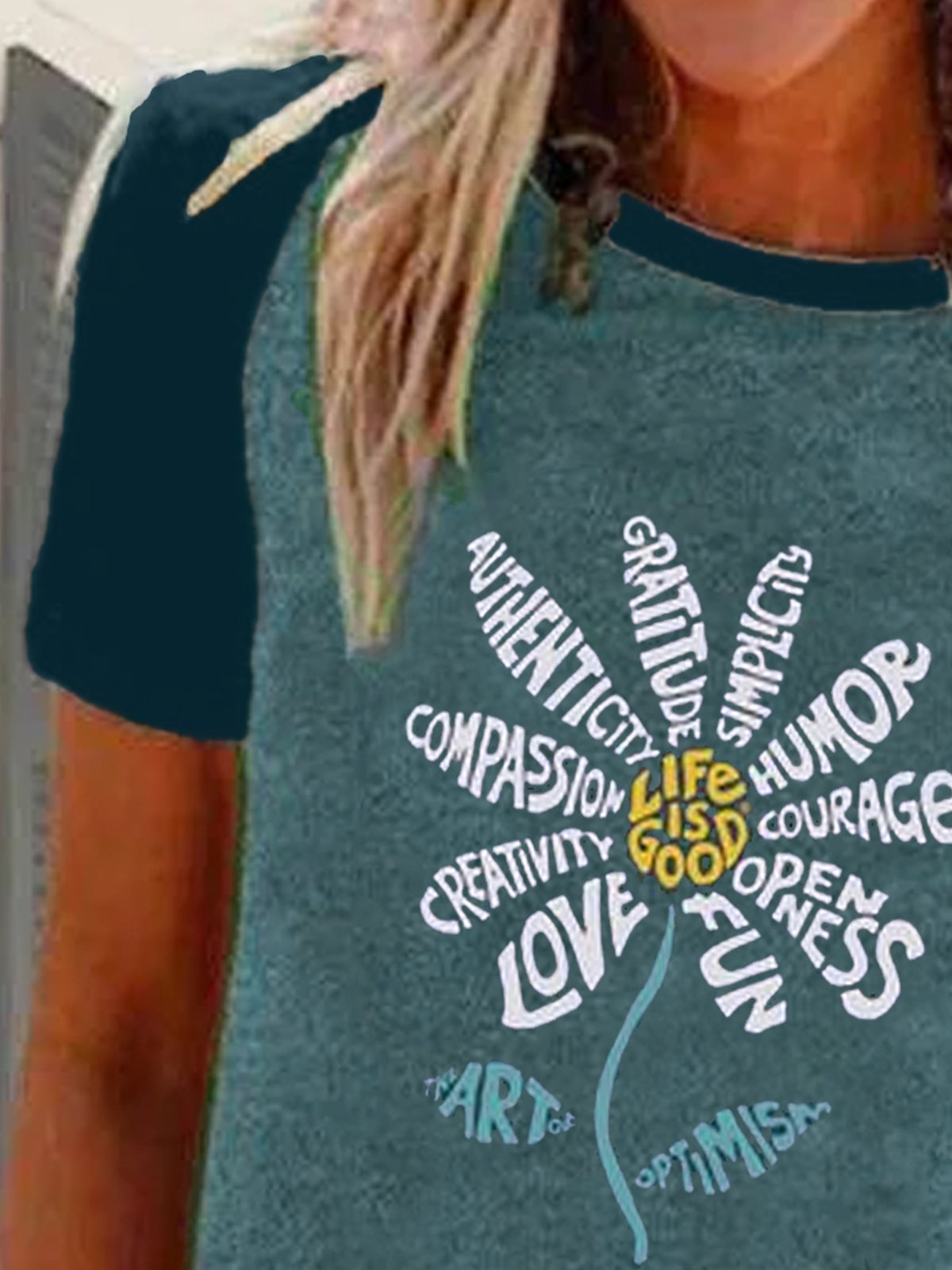 Plus Size Casual Short Sleeve Letter Shirts & Tops