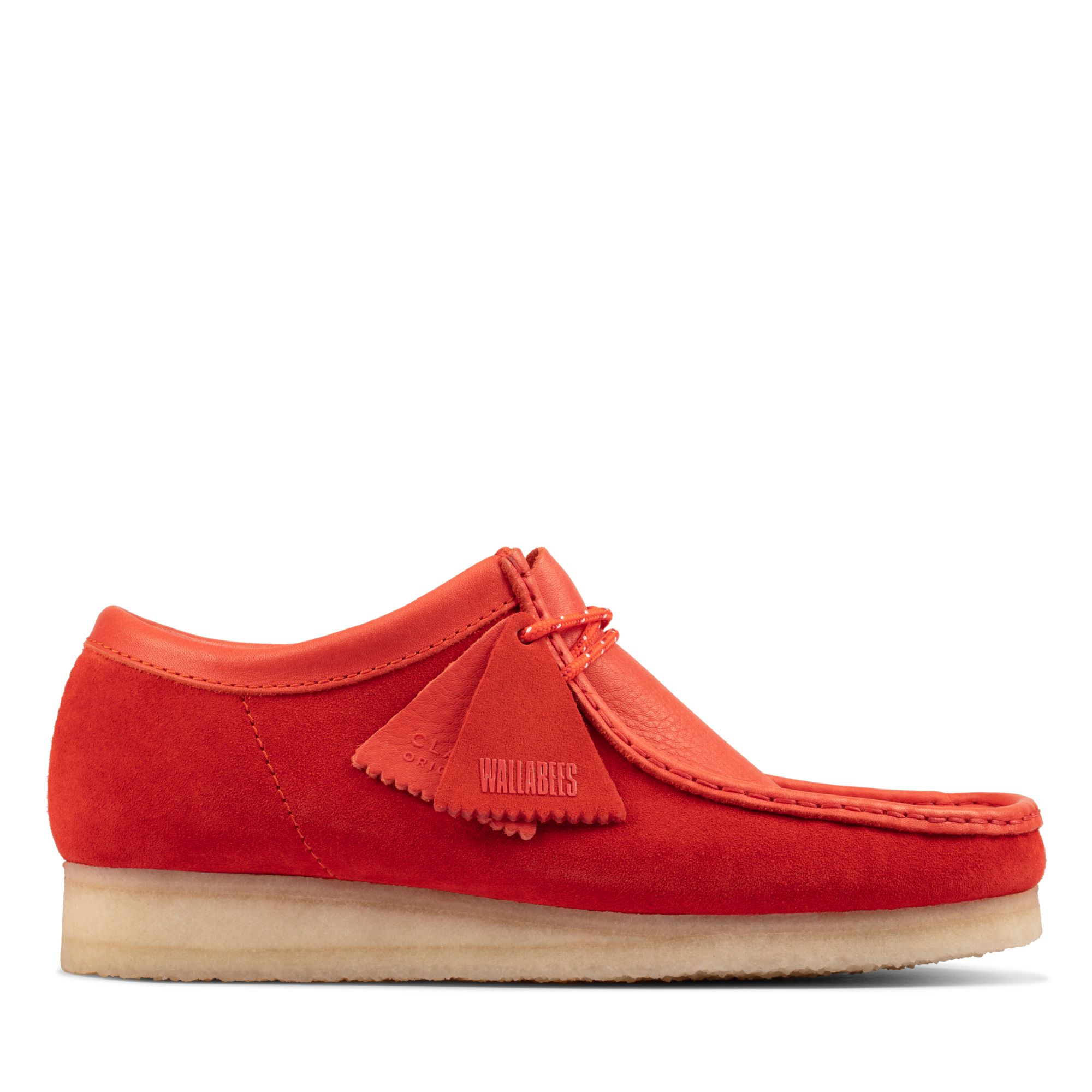 Women Wallabee Red Combi Suede