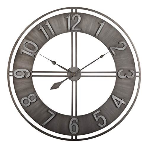 30′′ Studio Designs Industrial LOFT Decor Wall Clock for Home /Brushed Metal