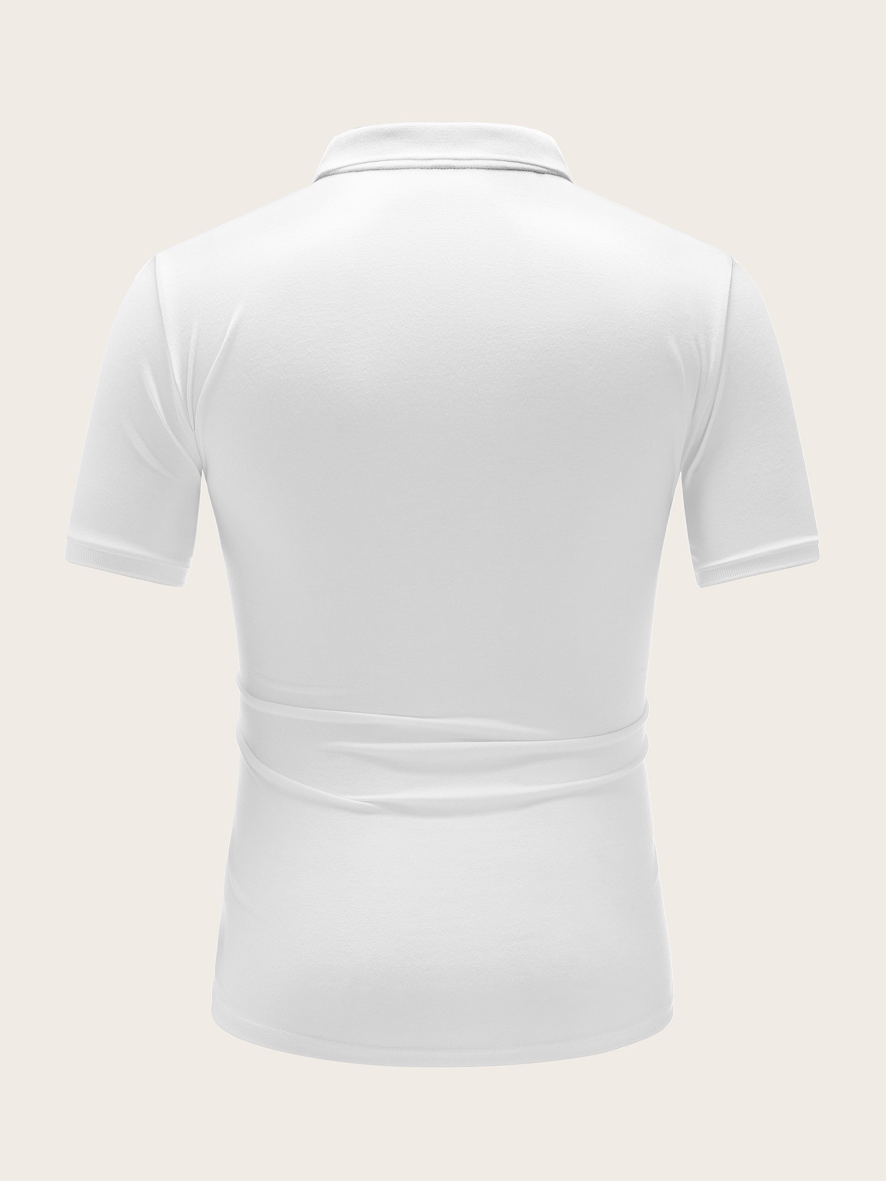 Men's Two Tone Stripe Colorblock Polo Shirt