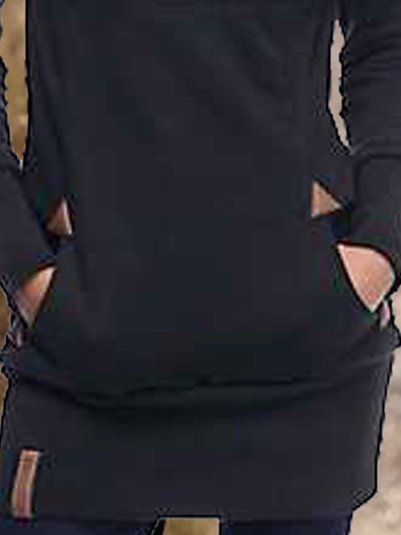 Long Sleeve Turtleneck Jersey Dresses