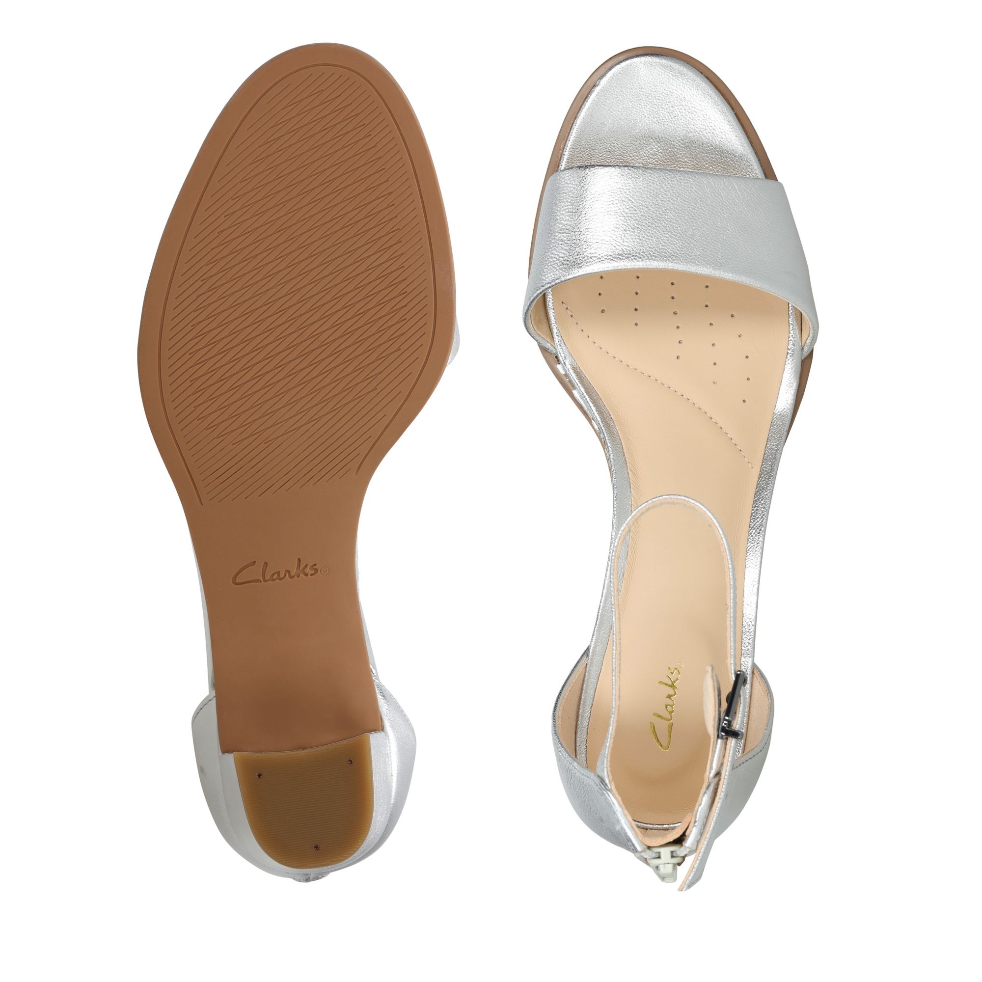 Women Sandals Kaylin 60 2 Part Silver Metallic