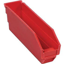 Plastic Shelf Bin Nestable 2-3/4x22W x 11-5/8x22D x 4x22H Red, Lot of 24