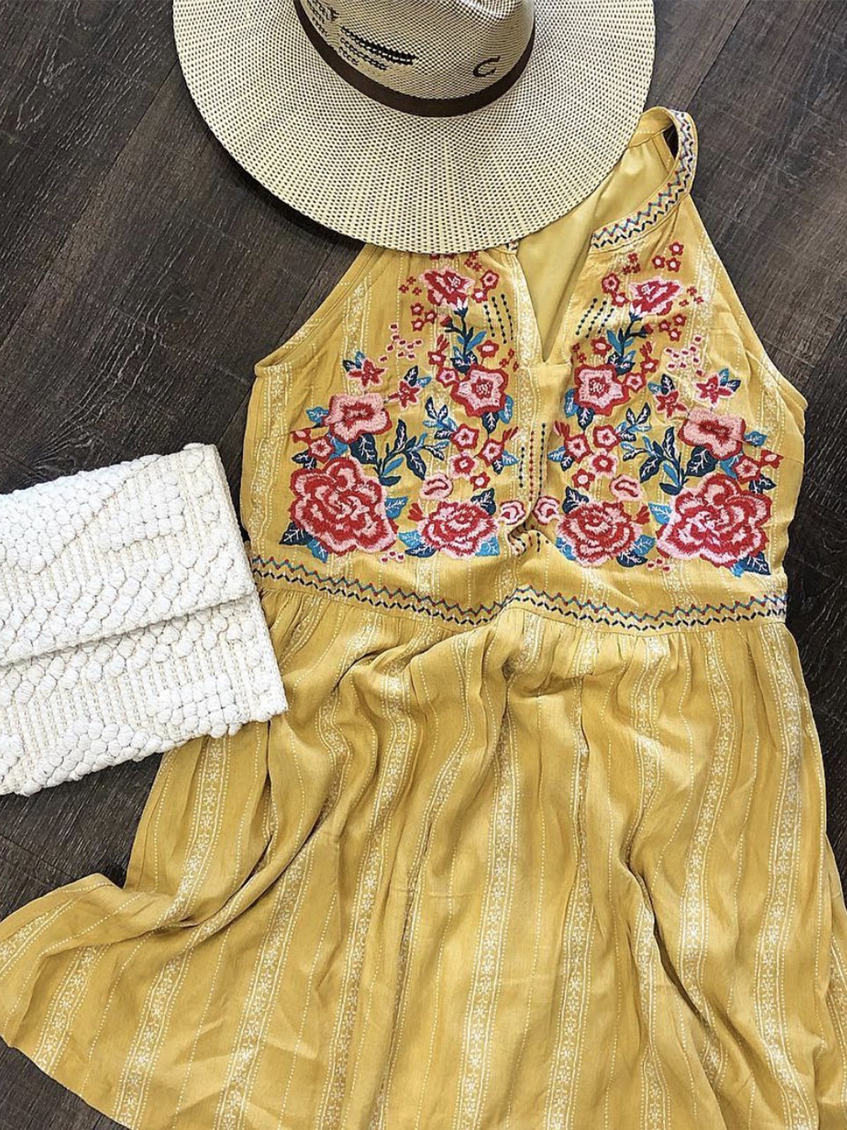 Boho Halter Floral-Print Sleeveless Sweet Dresses