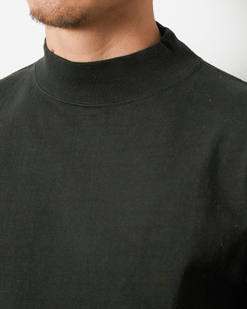 Heavy Cotton Garment Dyed Long Sleeve Mockneck