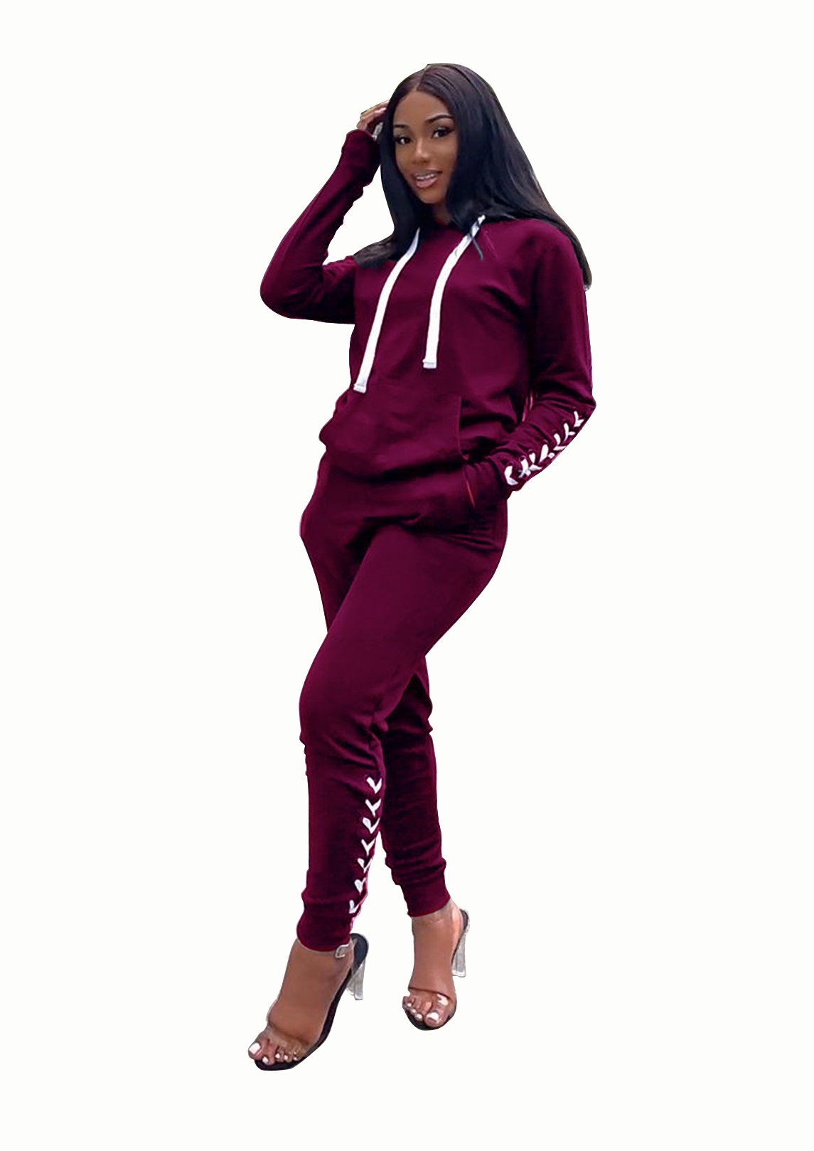Blank Strings Long Sleeve Sweat Suit