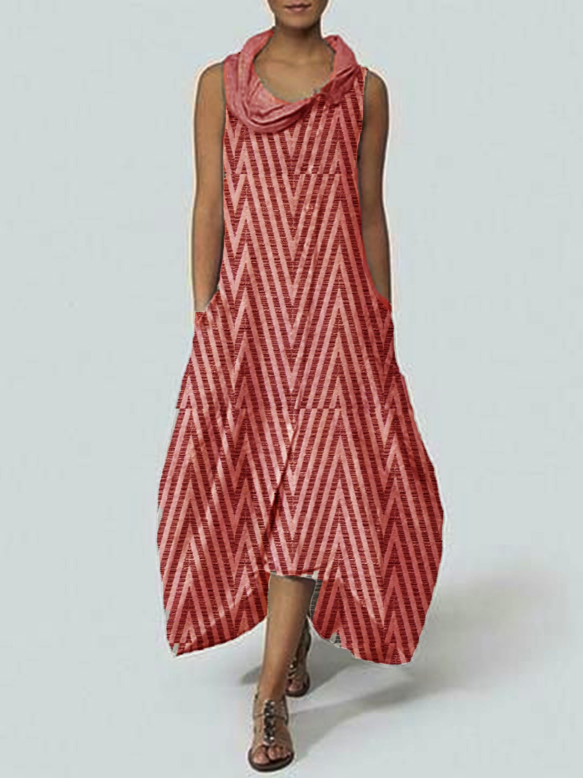 Plain Cotton-Blend Casual Dresses