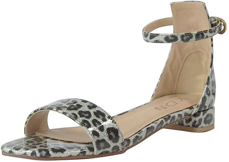 YDN Womens Chic Block Low Heel Sandals