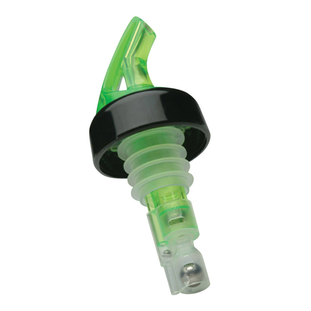 Precision Pours 12 Sg C 0.5 oz. Shamrock Green Measured Liquor Pourer with Collar - 12/Pack