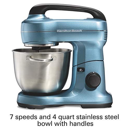 Electric Stand Mixer, 4 Quarts, Dough Hook, Flat Beater Attachments