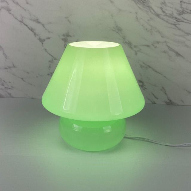 Glass Mushroom Table Lamp Living Room Bedroom Bedside Table Lamp