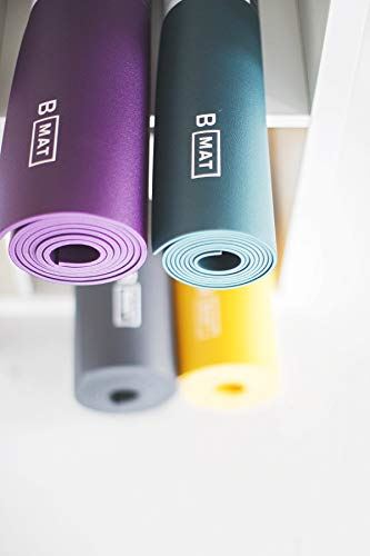 B YOGA B Mat Strong 6mm Thick Yoga Mat, 100% Rubber, Sticky & Eco-Friendly Exercise Mat, Non-Slip- Saffron