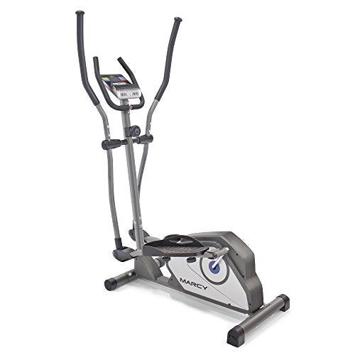 Marcy Magnetic Elliptical Trainer Cardio Workout Machine- Grey