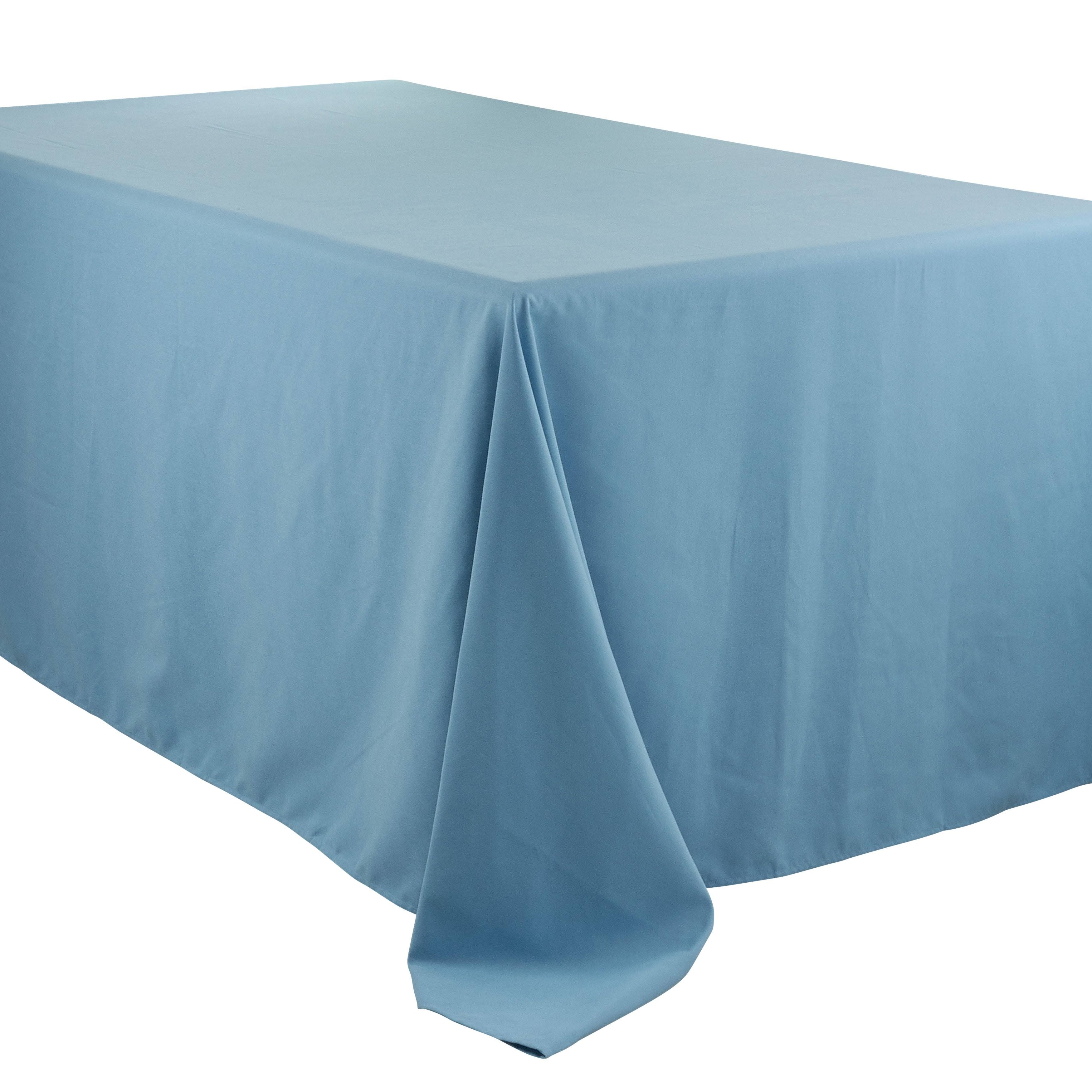 Saro 321.A65140B 65 x 140 in. Casual Design Everyday Oblong Tablecloth Aqua