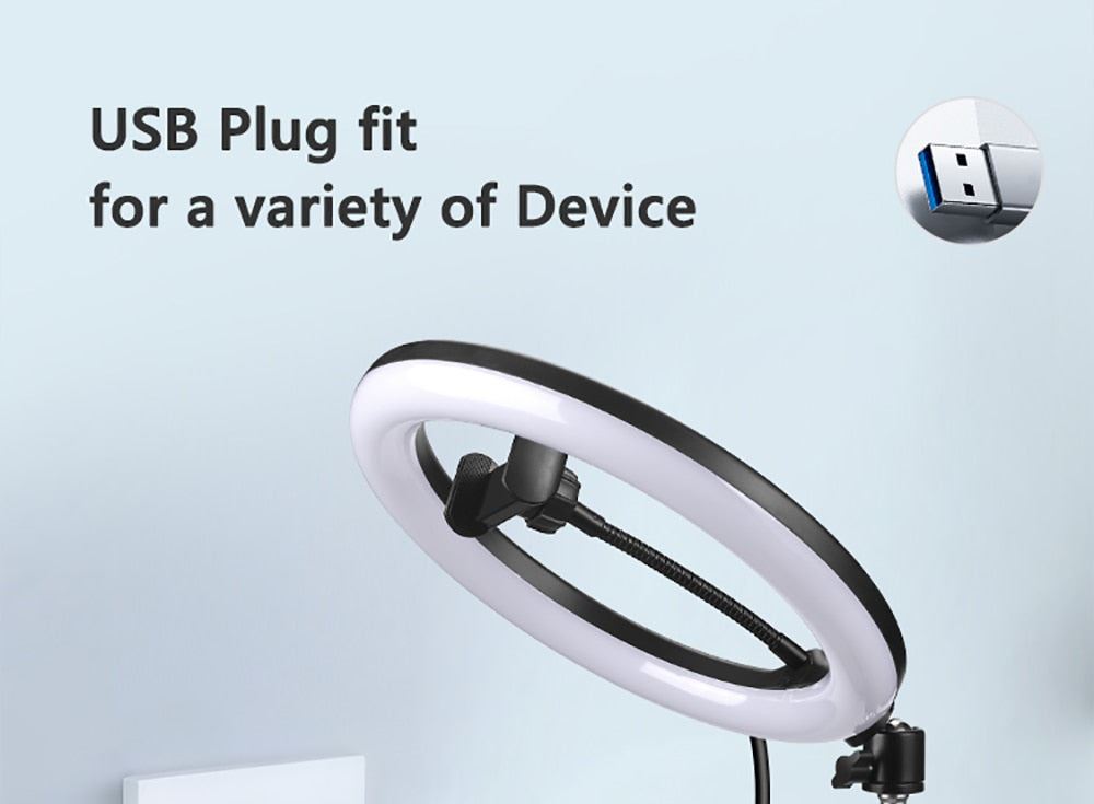 Ring Light With Tripod Photography Round Ring Lamp Phone Holder Dimmable Ringlight
