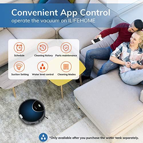 V80 Max Robot Vacuum, Wi-Fi Connected,2000Pa Max Suction, Big 750ml Dustbin