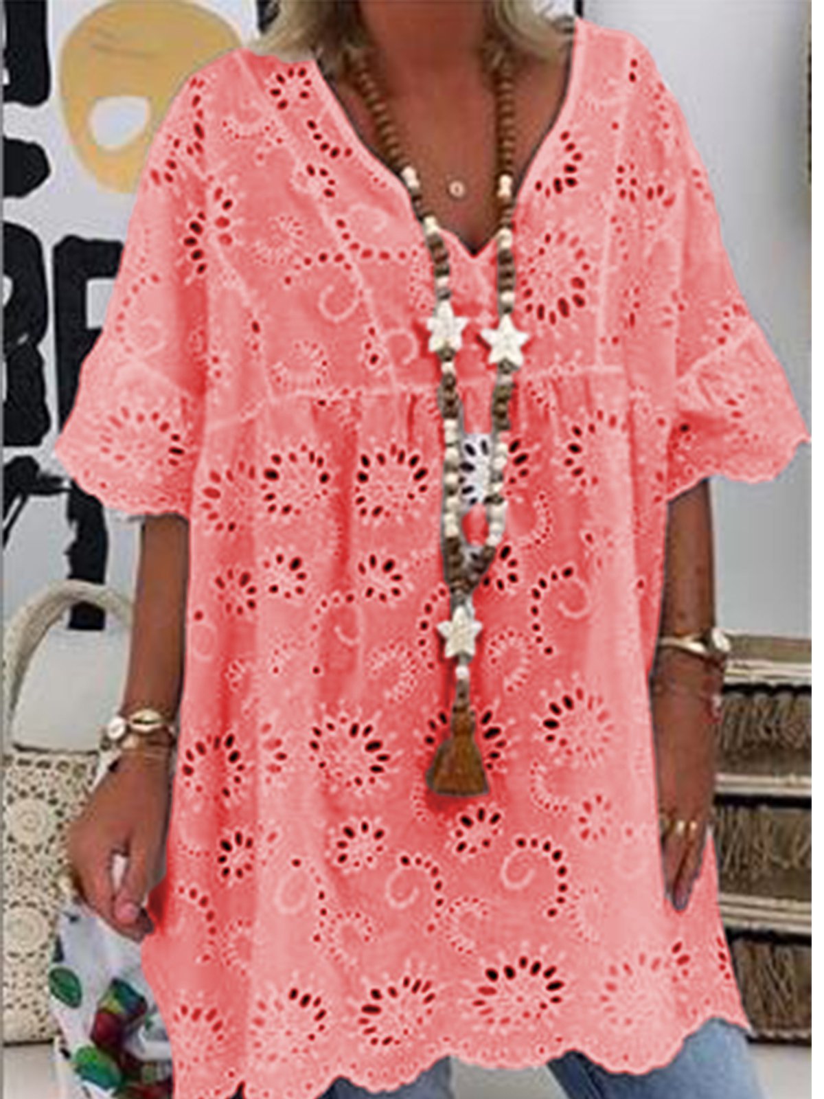 Short Sleeve Simple & Basic Casual Tops