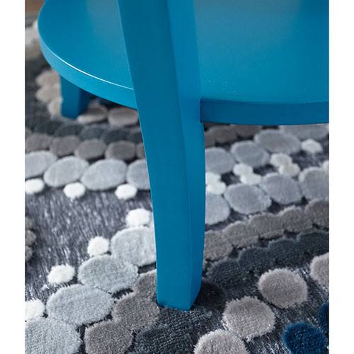 Powell Black Round Table with Shelf