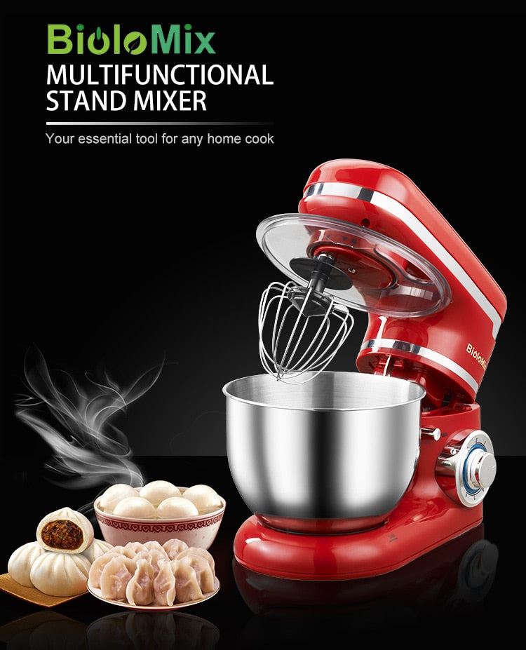 Stand Mixer Stainless Steel Bowl 6-speed Kitchen Food Blender Cream Egg Whisk Cake Dough Kneader