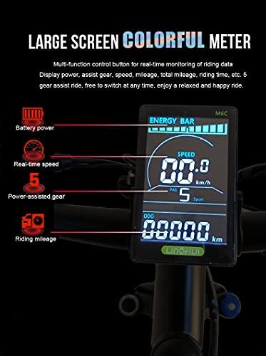 Electric Mountain Bike, 4.0 Fat Tire E-Bike with 48V 14.5ah Lithium Battery