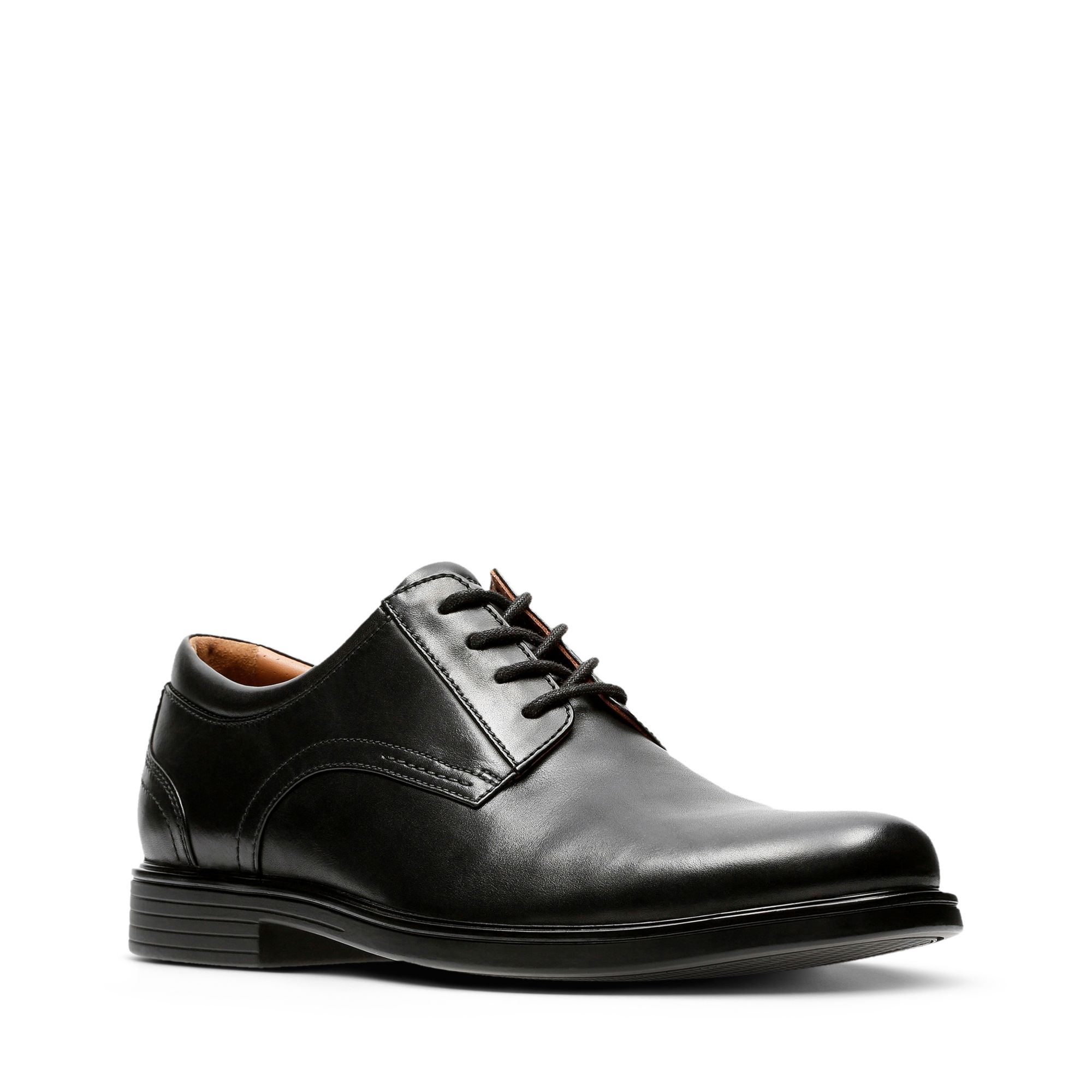 Men Glement Seam Black Leather