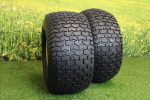 (Set of 2) 20×10.00-8 Tires & Wheels 2 Ply for Lawn & Garden Mower Turf Tires