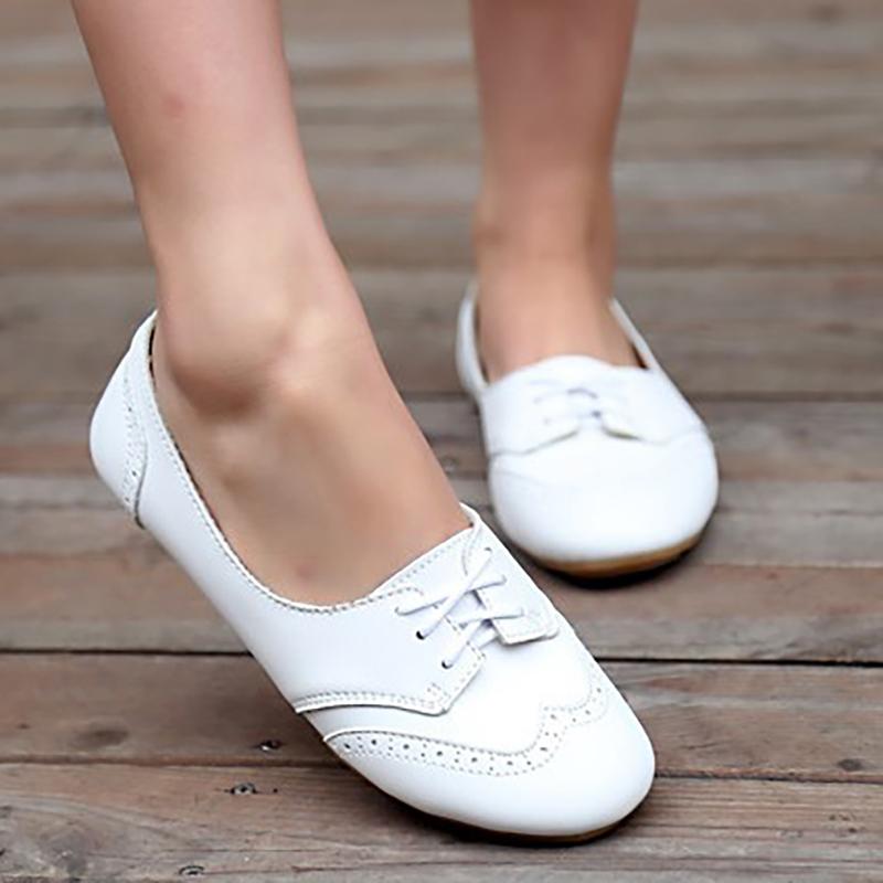Women Bullock Flat Loafers Casual Comfort Round Toe Slip On Shoes