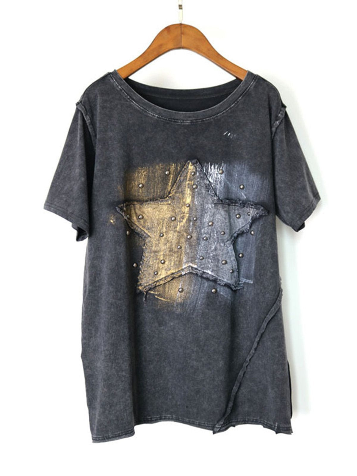 Casual Short Sleeve Round Neck Plus Size Tops