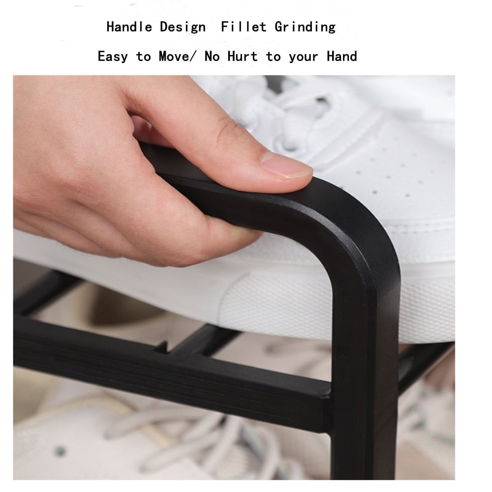 Varnish Shoe Rack Hole Free Household Space Saving Modern Multifunctional Shoe Cabinet