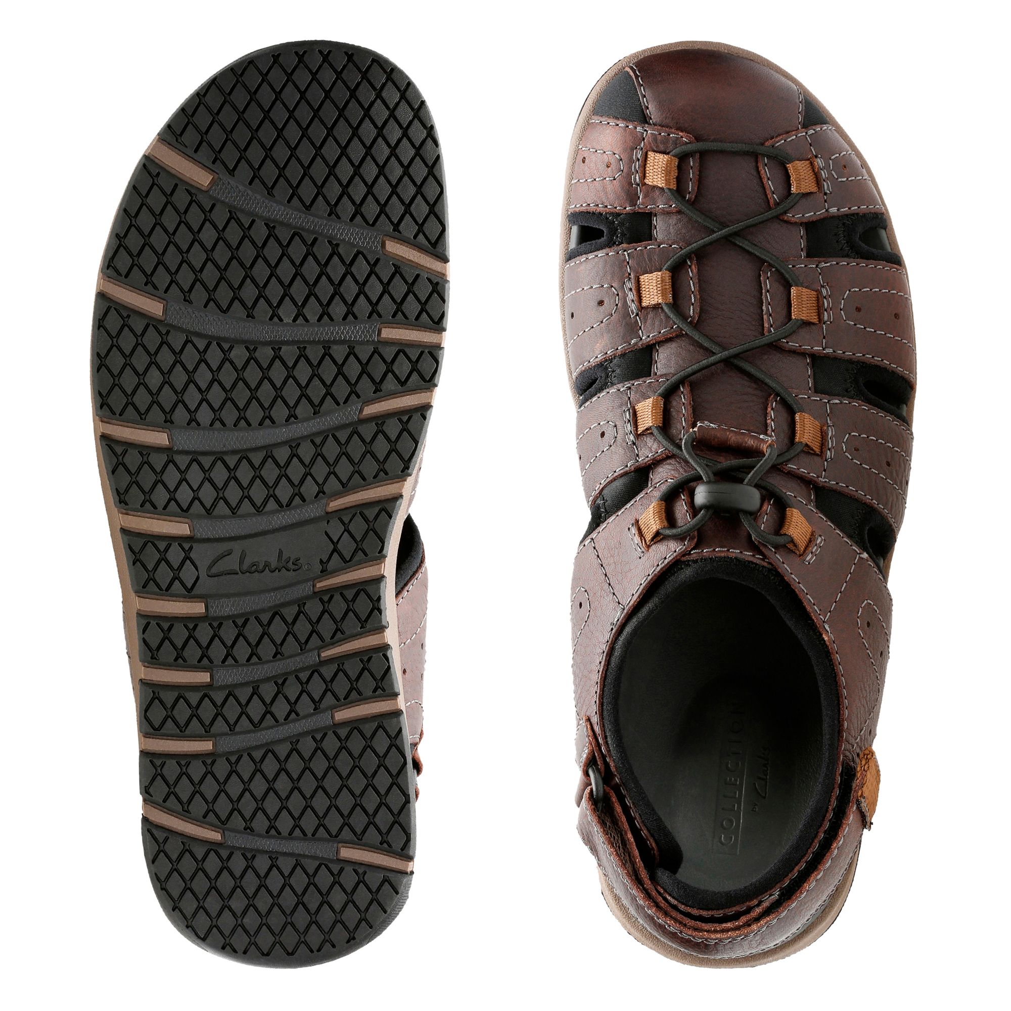 Men Sandals Brixby Cove Dark Brown Lea