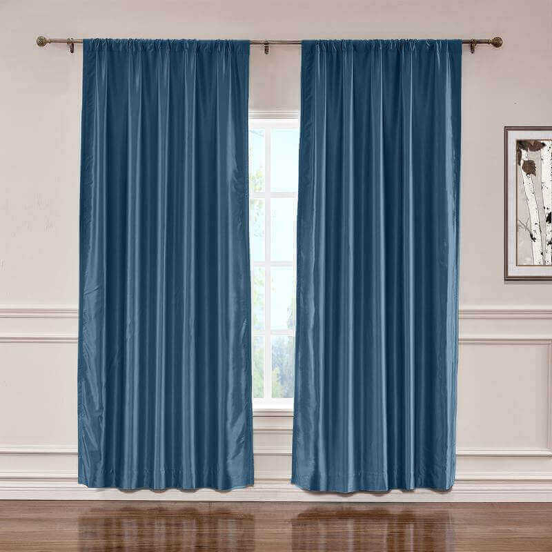 CUSTOM Lao Hang Zhou Navy Polyester Cotton Thermal Insulated Curtain