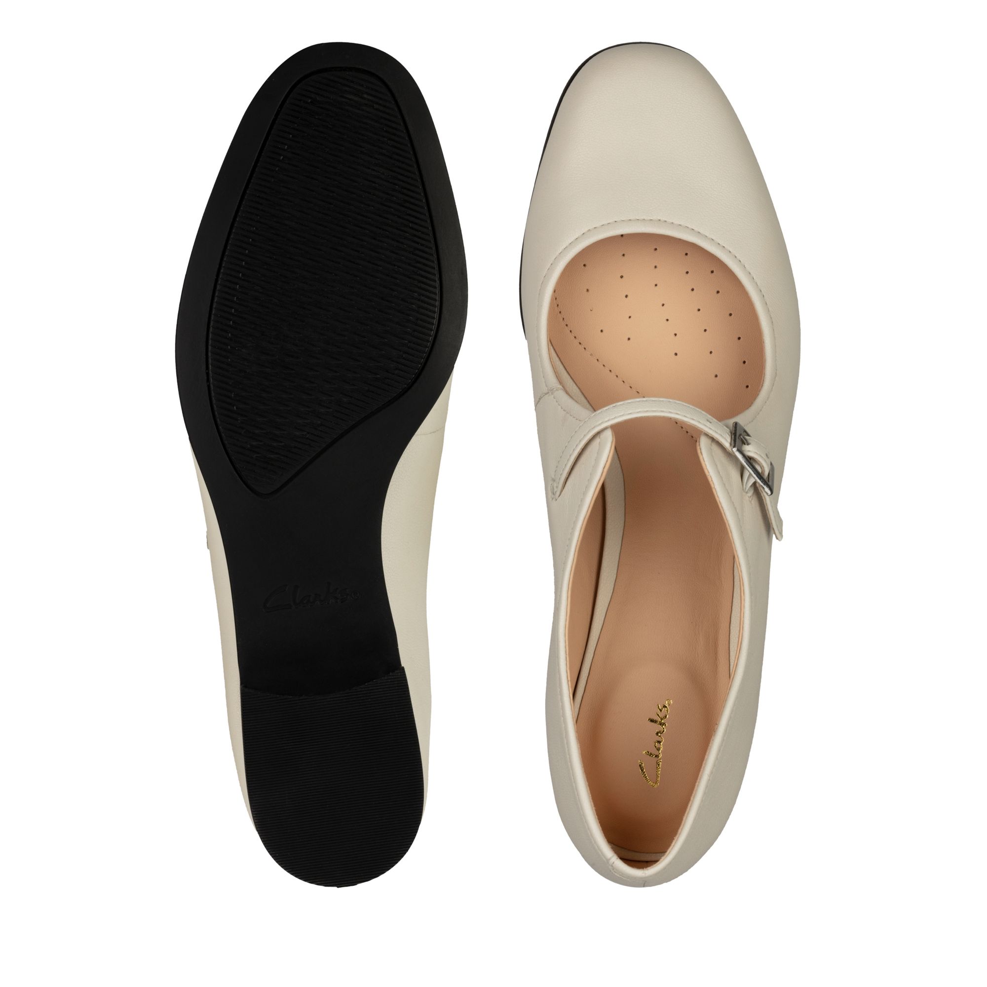 Women  Pure Flat White Leather