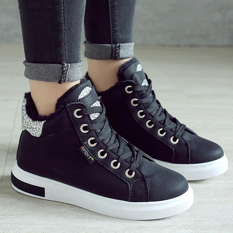 Women Athletic Lace Up Sneakers Boots Casual Shoes