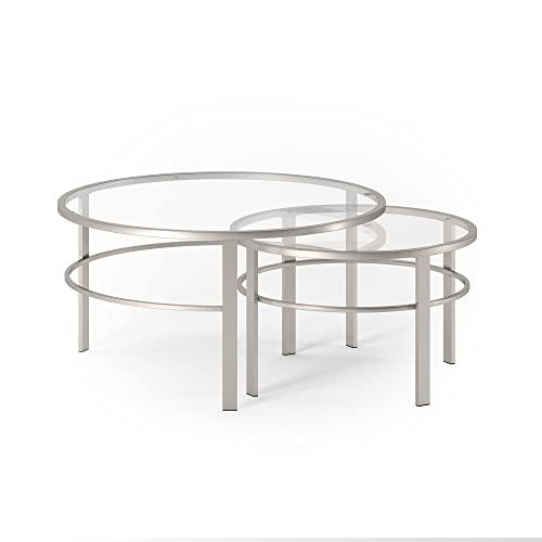 Henn&Hart Coffee Table with Satin Nickel finish