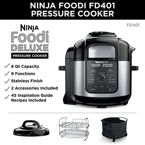 Ninja FD401 Deluxe Pressure Cooker, 8-Quart
