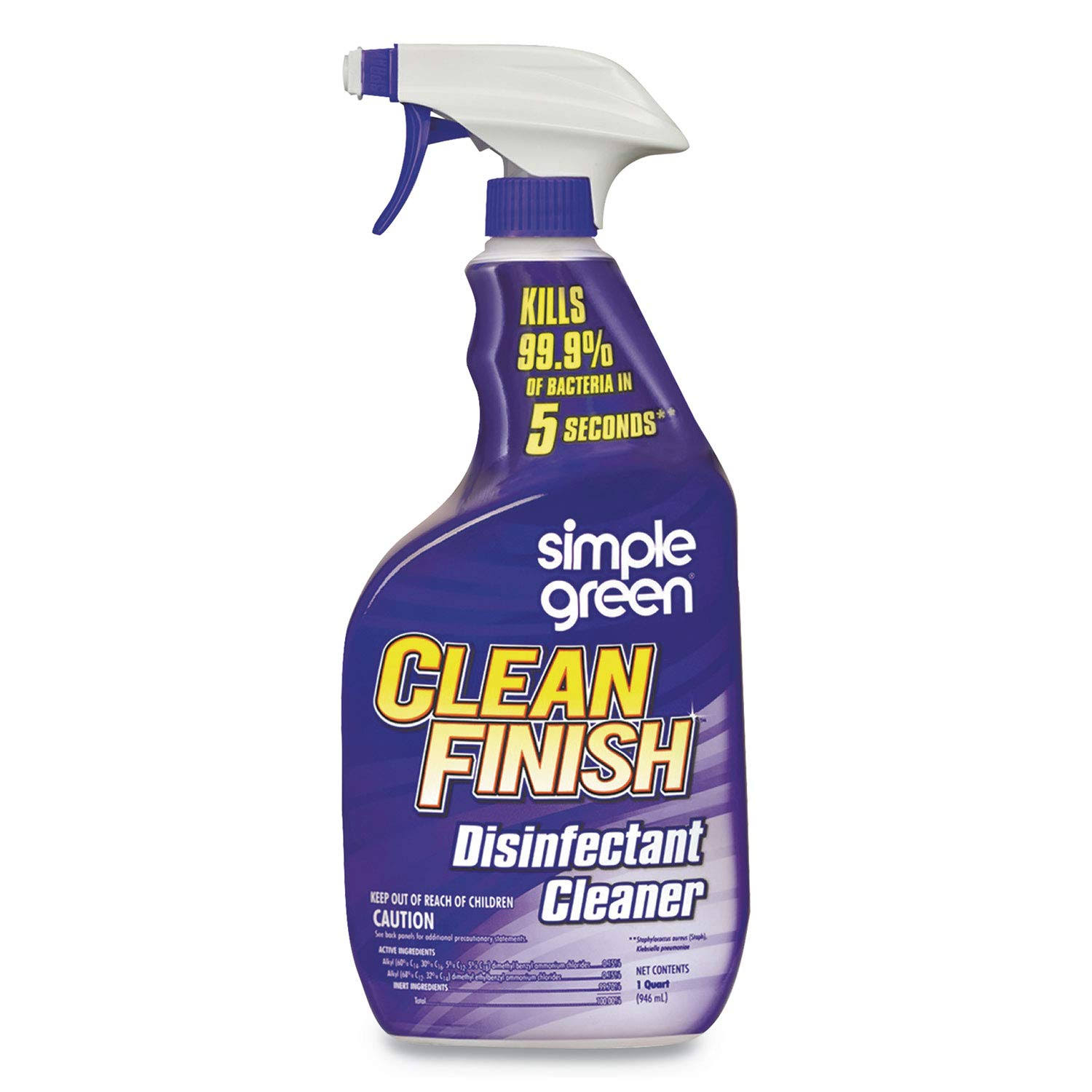 Simple Green Clean Finish Disinfectant Cleaner, 32 oz Bottle, Herbal, 12/CT
