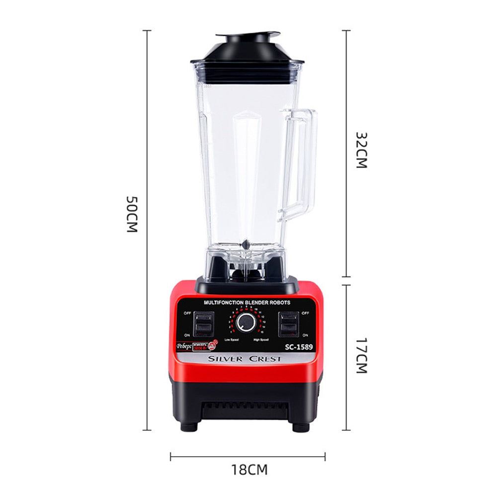 Kitchen Blender Professional Heavy Duty Commercial Mixer Juicer 32000rpm Speed Grinder