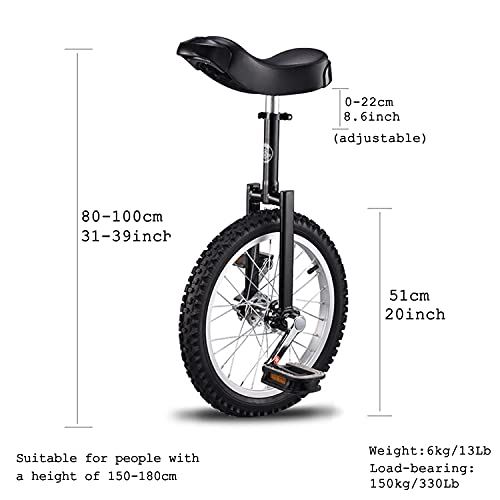 20inch Unicycles with Handles �C Adults/Heavy Duty People/Professionals