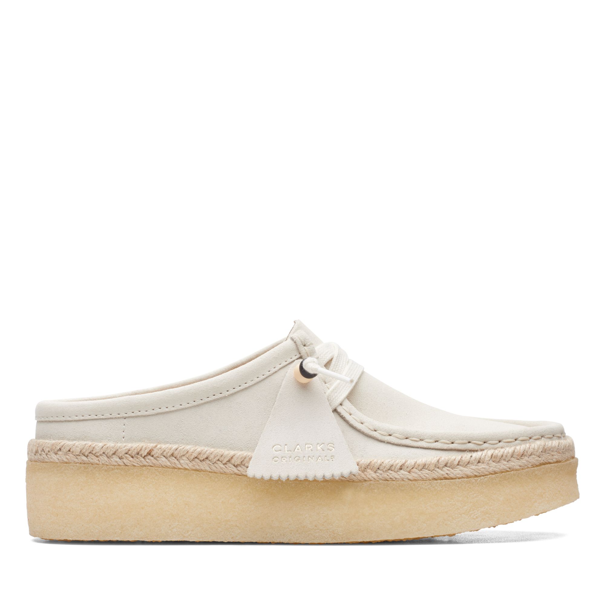 Women  Wallabee Cup Lo White Suede