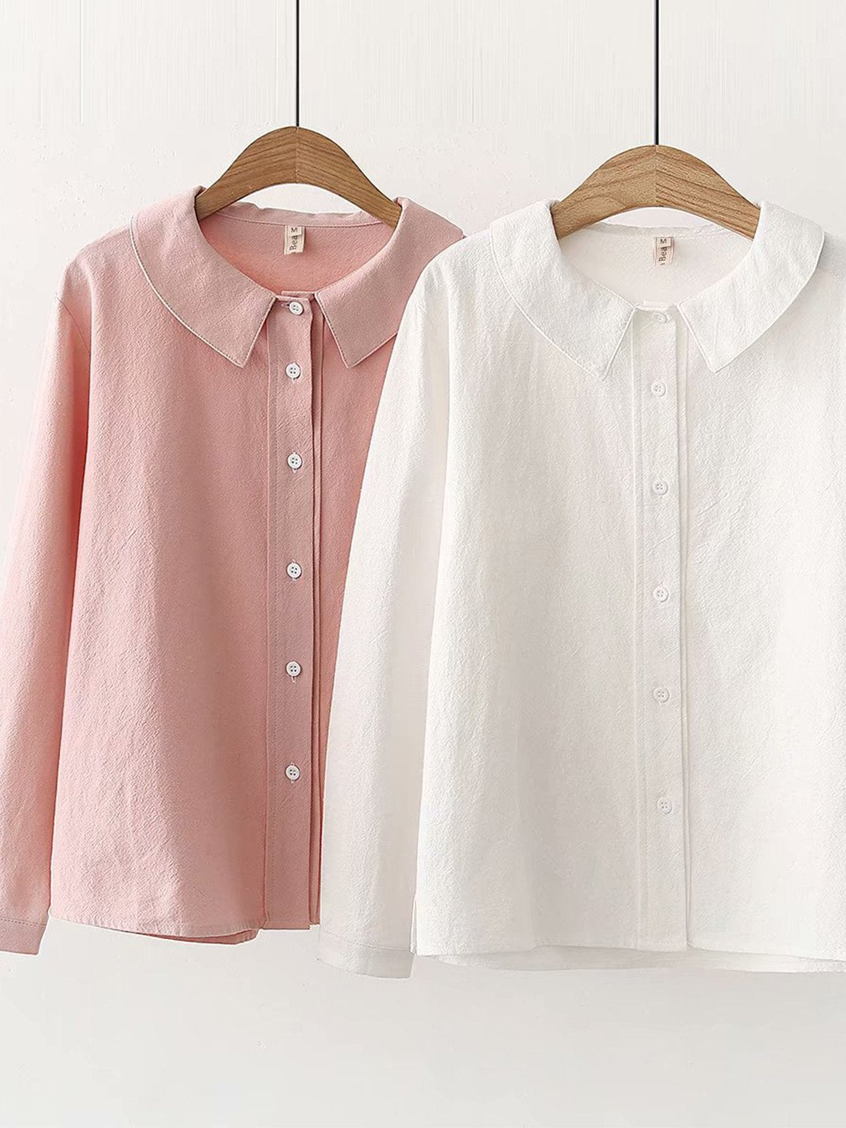Women Casual Peter Pan Collar Tops Tunic Blouse Shirt