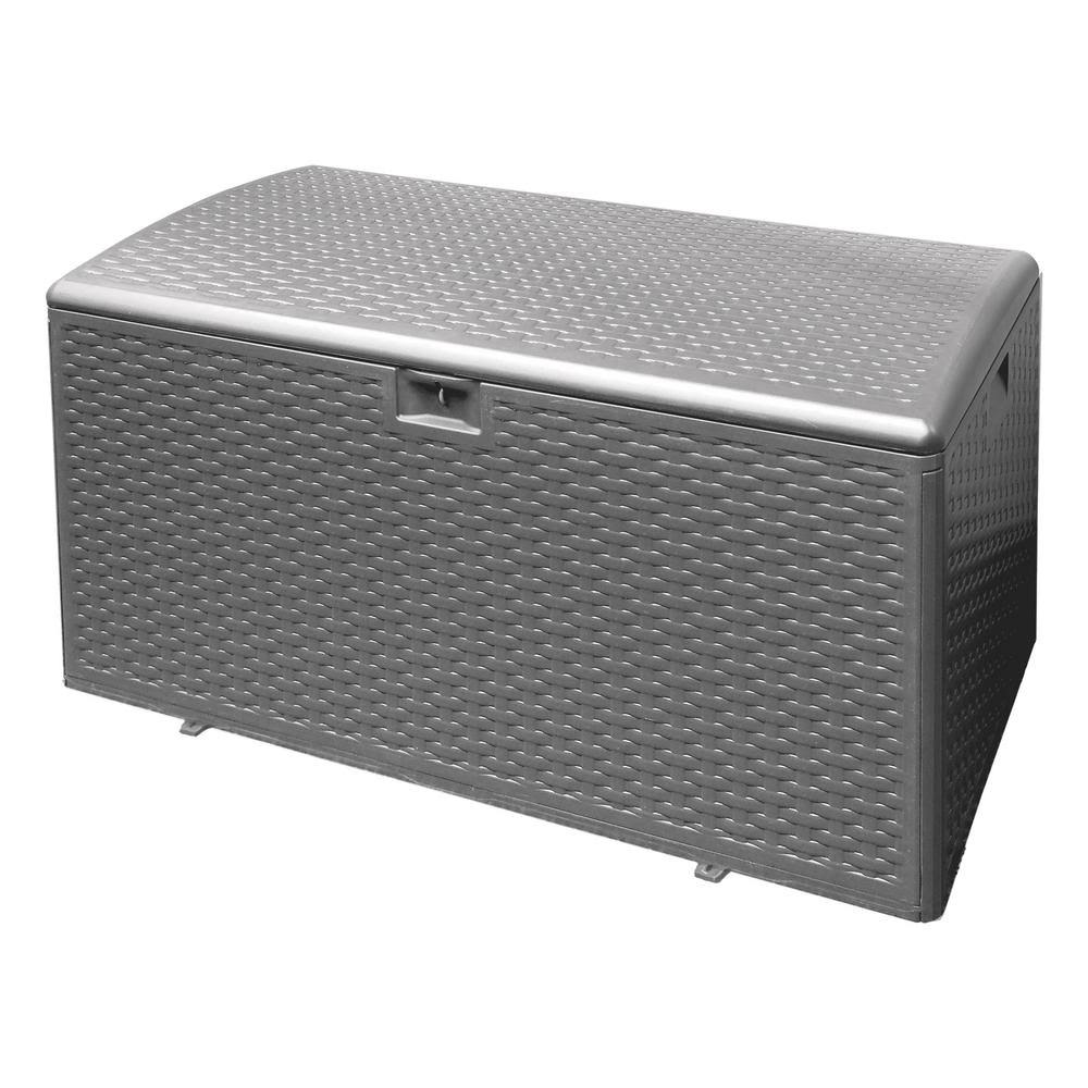 Plastic Development Group 99-Gallon Resin Outdoor Storage Deck Box Driftwood