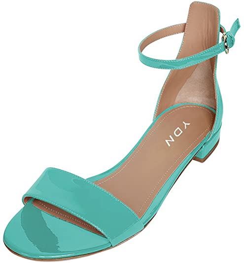 YDN Womens Chic Block Low Heel Sandals