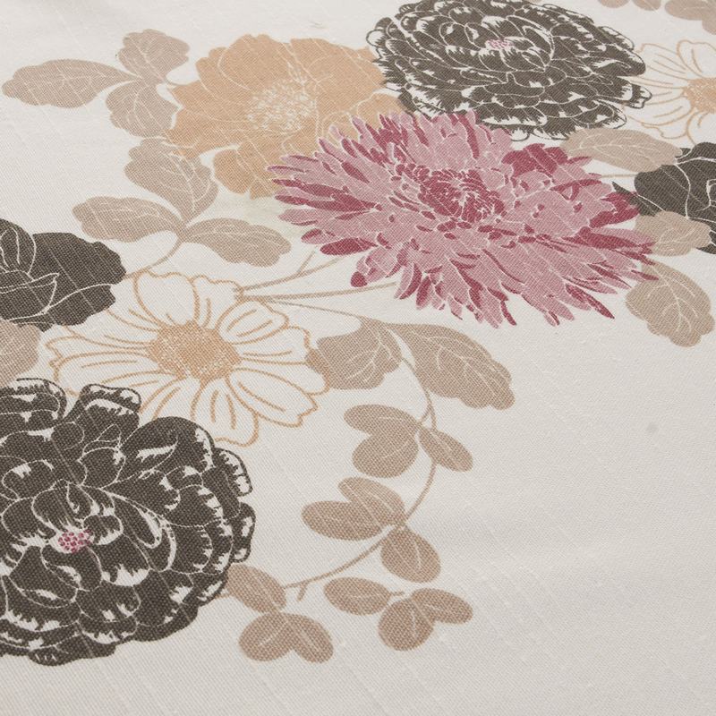EVELYN Flower Print Fabric Swatch Polyester Cotton, Refundable For Order Amount Over $399