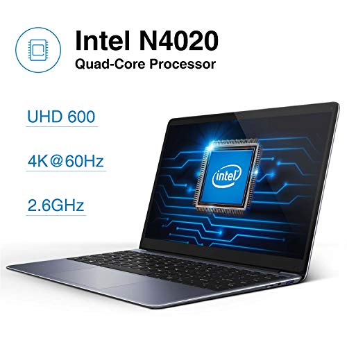 CHUWI HeroBook Pro Windows 10 笔记本电脑,14.1 英寸 1920x1080 FHD IPS 显示屏,8G RAM 256GB 固态硬盘,带 Intel Gmini Lake N4020,轻薄笔记本,7 个端口合一,电池寿命长