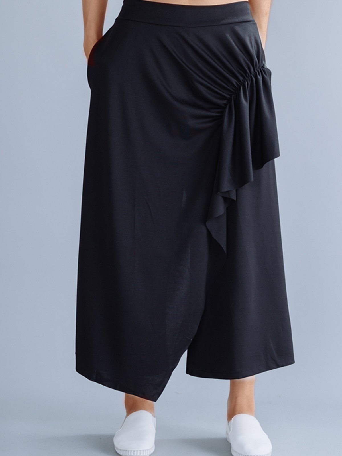 Plus Size Women Plain Casual Pants