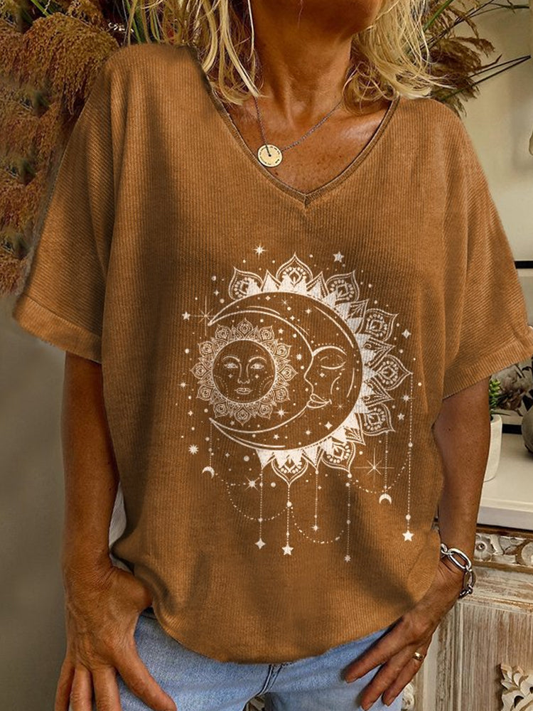 Sun And Moon Printed T-Shirt