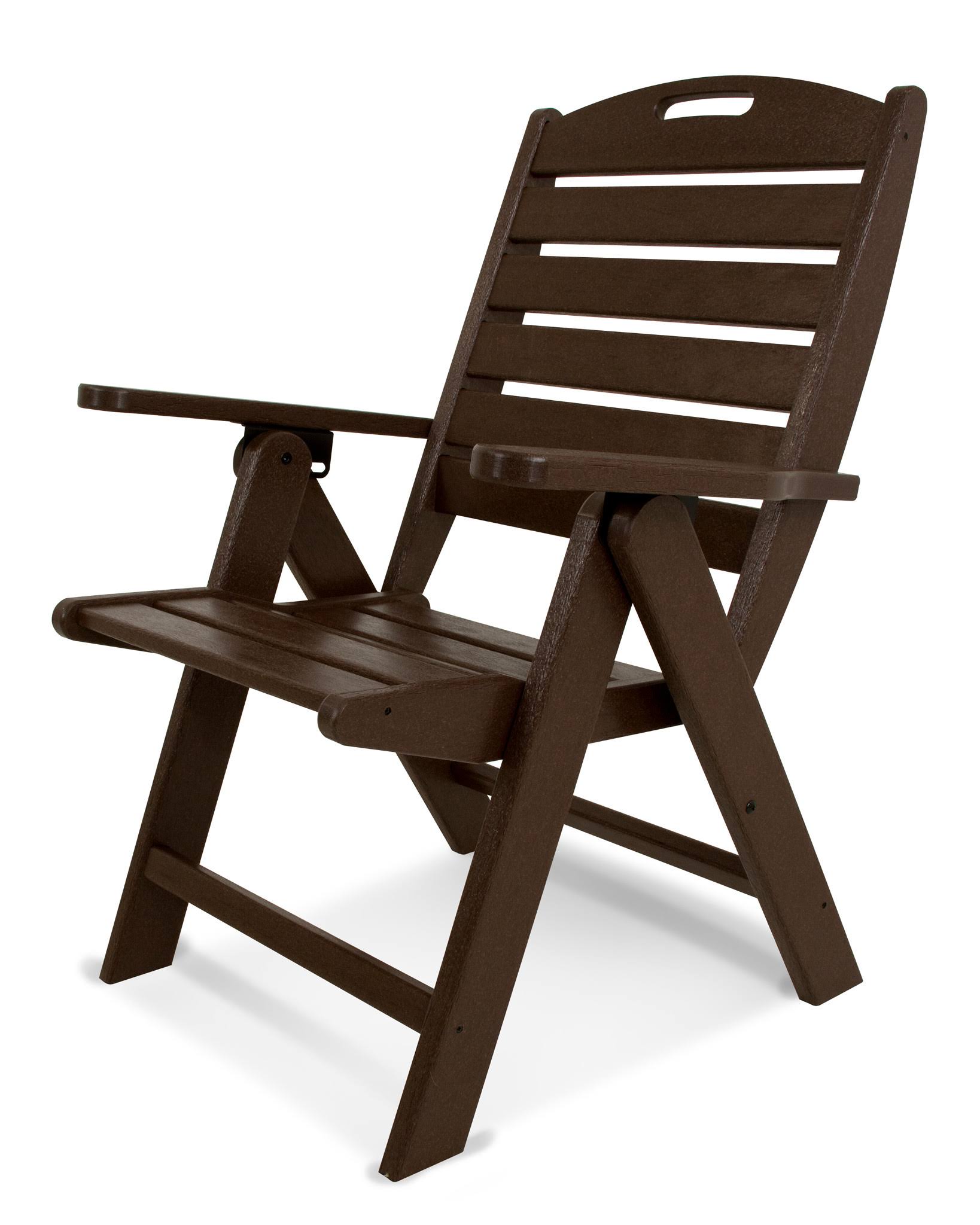POLYWOOD Nautical Highback Chair - Mahogany