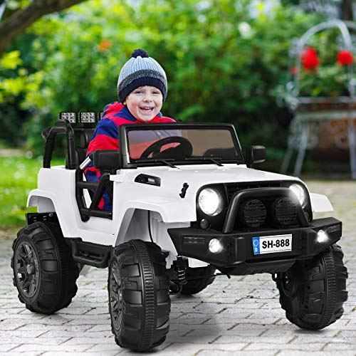 12V Battery Powered Electric Ride On Car | White