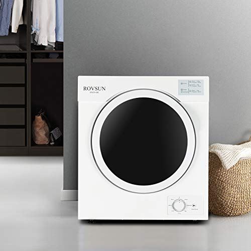 Dryer, 3.5 Cu. Ft Tumble Laundry Dryer Machine with Stainless Steel Tub, Easy